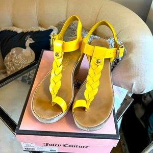 Juicy Couture Lemon Vacchetta Savvi Wedge suede heel